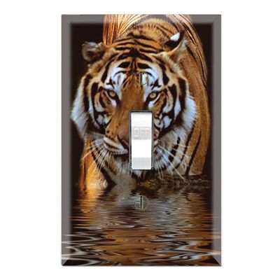 Graphics Wallplates - Fearless Tiger - Single Toggle Wall Plate Cover