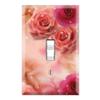 Graphics Wallplates - Pink Roses - Single Toggle Wall Plate Cover view 1