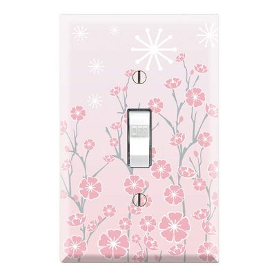 Graphics Wallplates - Cherry Blossom - Single Toggle Wall Plate Cover
