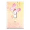 Graphics Wallplates - Pink Butterfly - Single Toggle Wall Plate Cover view 1