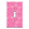 Graphics Wallplates - Pink Hearts - Single Toggle Wall Plate Cover view 1