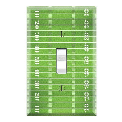 Graphics Wallplates - Football Field - Single Toggle Wall Plate Cover