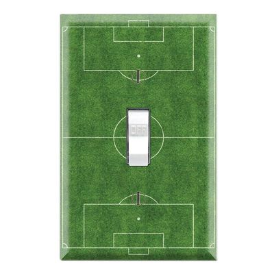 Graphics Wallplates - Soccer Field - Single Toggle Wall Plate Cover