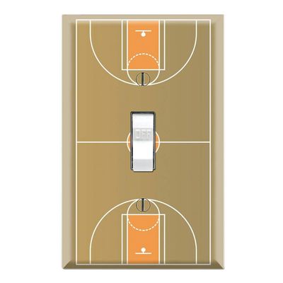 Graphics Wallplates - Basketball Court - Single Toggle Wall Plate Cover