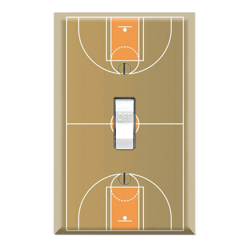 Graphics Wallplates - Basketball Court - Single Toggle Wall Plate Cover