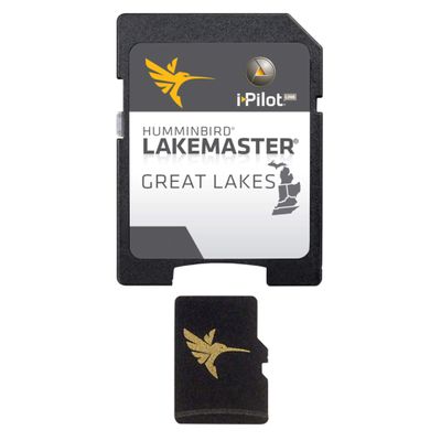Humminbird LakeMaster Great Lakes Edition Digital GPS Lake Maps, Micro SD Card, Version 4