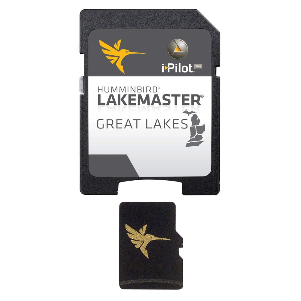 Humminbird LakeMaster Great Lakes Edition Digital GPS Lake Maps, Micro SD Card, Version 4