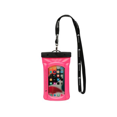 geckobrands Float Phone Dry Bag - Waterproof & Floating Phone Pouch Fits Most iPhone and Samsung Galaxy Models Neon Pink