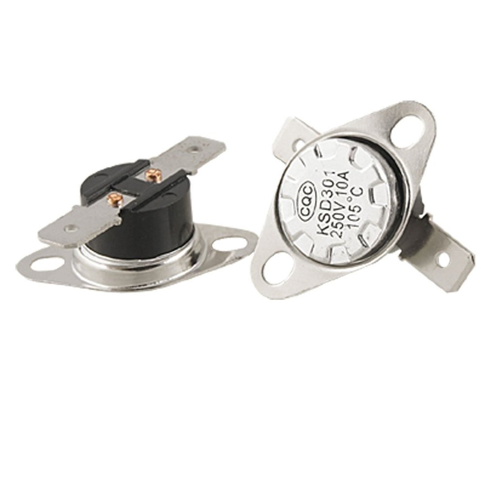 uxcell 5 x KSD301 NC Thermostat Temperature Control Switch 105C 250V 10A