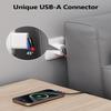 SUNGUY Right Angle USB C to A Cable 2Pack [1FT/0.3m] 18W Short 90 Degree USB 2.0 USB A to C Fast Charging Data Sync Cable Nylon Braided for iPhone 16 15 Pro/Pro Max/Plus Samsung Galaxy S24/S23, iPad view 2