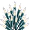 Holiday Essence Clear Christmas Lights Green Wire, 100 Incandescent Mini String Lights Set for Indoor Outdoor Holiday Lighting Decoration, Christmas Tree Lights, Static Flashing UL Certified view 1