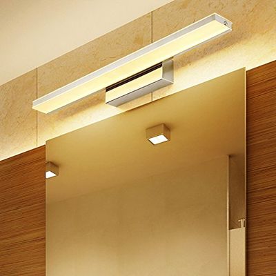LUMINTURS 9W LED Acrylic Wall Sconce Light Fixture Makeup Mirror Lamp SMD 2835 Washroom Hotel Warm White