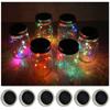 Decorman Solar Mason Jar Lid Lights, 6 Pack 10 LED Waterproof String Fairy Star Firefly Jar Lids Lights for Patio Garden Yard Lawn Party Wedding Christmas Decoration(Jars & Hangers Not Included) view 1