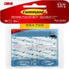 Command Mini Hooks Value Pack, Clear, 18-Hooks (17006CLR-18ES), Organize Damage-Free view 1
