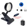 BRILLRAYDO 5W LED Reading Clamp Clip Desk Light ON/OFF Button Plug-in Lamp Fixture Black Finish Dimmable Color-Tem Changeable view 3