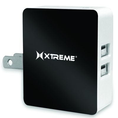 Xtreme Cables 88611 2 Port 2.1 Amp Home Charger - Black
