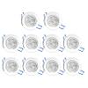 POCKETMAN 10 Pack, 110V 4W Dimmable LED Ceiling Light Downlight,Warm White Spotlight Lamp Recessed Lighting Fixture,with LED Driver view 1