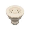 Whitehaus RNW50L-BI Basket Strainer 3 1/2-Inch For Deep Fireclay Application, Biscuit view 1