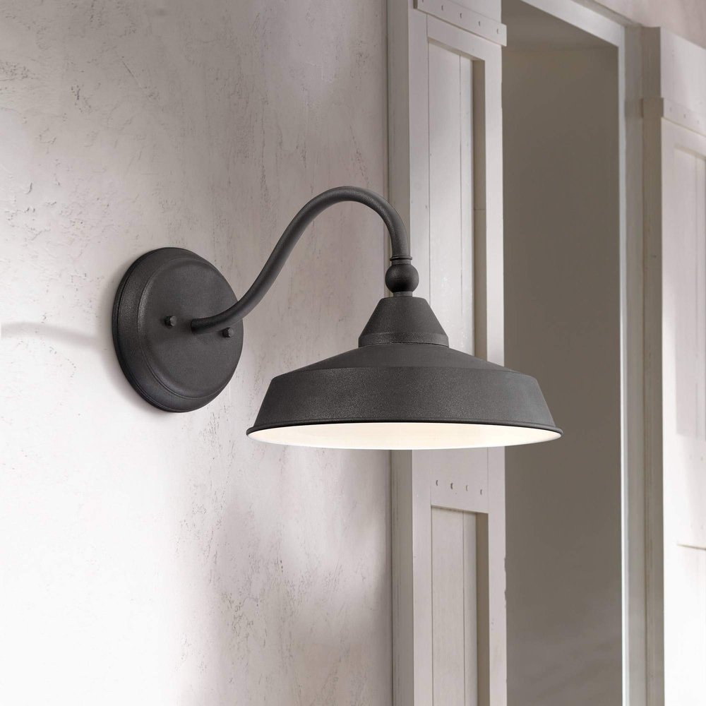 Willard LED 8 3/4" Black Barn Rustic Outdoor Wall Light Fixture
