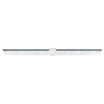 Builders Edge 060020673001 73 5/8" x 6" Classic Dentil Window Header 001, White