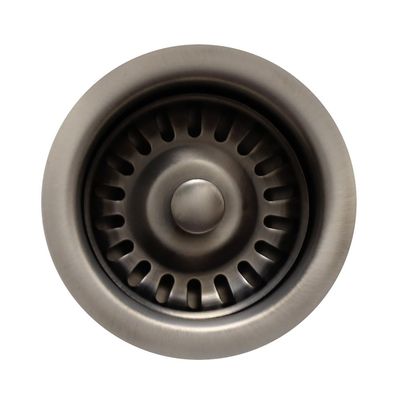 Whitehaus RNW35-PTR Basket Strainer 3 1/2-Inch, Pewter