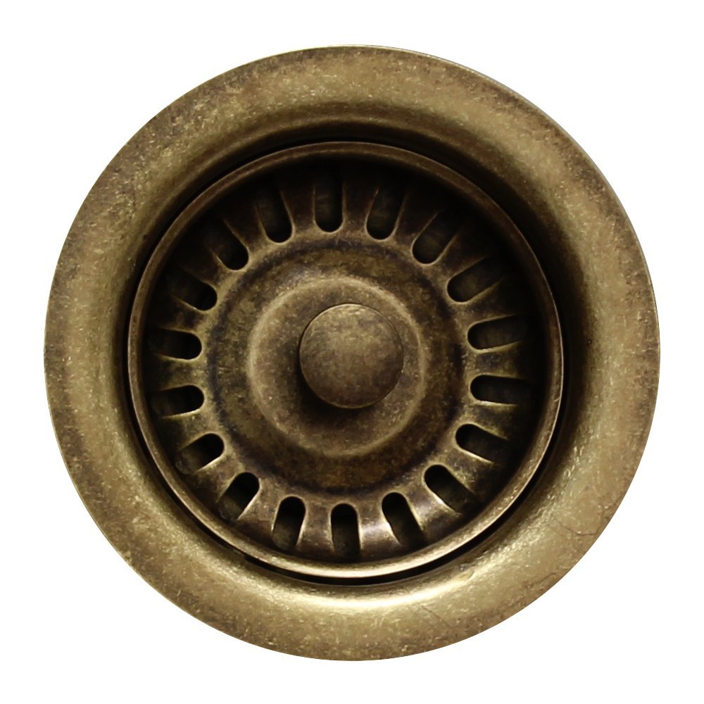 Whitehaus RNW35-WBRZ Basket Strainer 3 1/2-Inch For Deep Fireclay Application Weathered Bronze