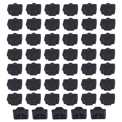 Luckkyme Ethernet Hub Port RJ45 Anti Dust Cover Cap Protector Plug (50PCS/Black)