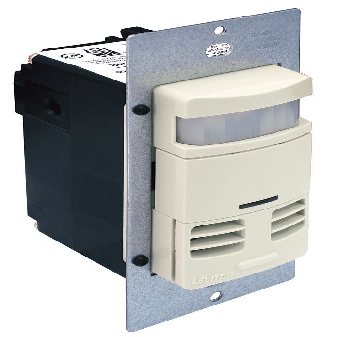 Leviton MSSMT-GDI Lev-Lok Modular Device Multi-Technology Wall Switch Occupancy Sensor, No Neutral, Ivoryivory