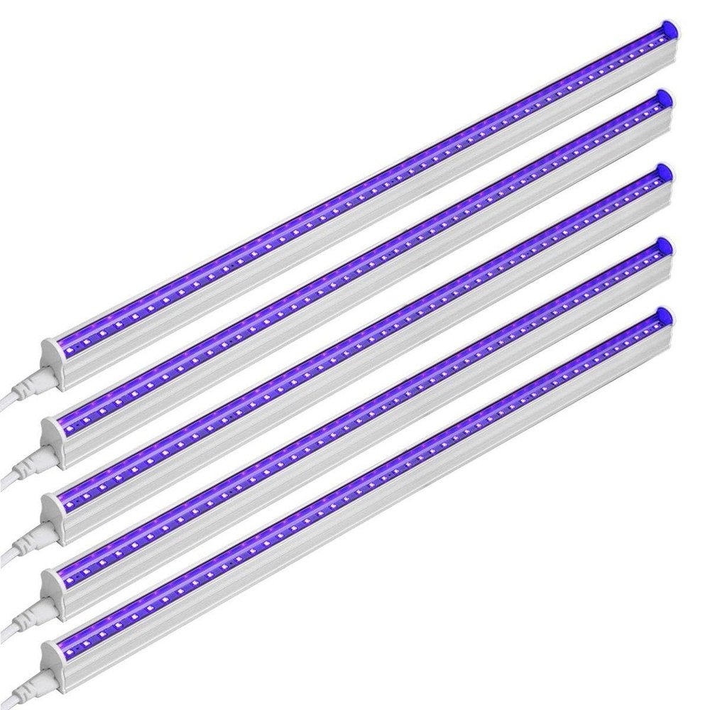 LED FANTASY UV LED Blacklight bar 10w 2ft T5 Integrated Bulb Black Light Fixture for Blacklight Poster and Party Fun Atmosphere with Built-in ON/Off Switch