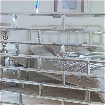 4x12 Beveled Crystal Mirror Tile Walls Backsplashes