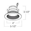 Nora NLPR-4 4" Prism Smart LED RGBW Retrofit Baffle Downlight (White) view 2
