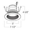 Nora NLPR-56 5"/6" Prism Smart LED RGBW Retrofit Baffle Downlight (White) view 2