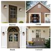 LALUZ Rectangle Outdoor Wall Lights Farmhouse Front Porch Light 12.2, Black Outside Lights for House with Seeded Glass, Anti-Rust Exterior Light Fixtures Wall Mount for Patio, Entryway, Yards view 3