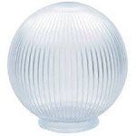 Clear Acrylic Prismatic 6 Inch Lamp Post Globe with 3.24 Inch Threaded Neck