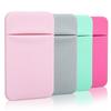 Costyle 4 Pack Slim Cell Phone Card Holder for Back of Phone, Stretchy Lycra Stick on Credit Card Wallet Pocket ID Case Pouch Self Adhesive Sticker for iPhone, Galaxy Phones- Pink Gray Mint Green Rose view 1