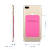 Costyle 4 Pack Slim Cell Phone Card Holder for Back of Phone, Stretchy Lycra Stick on Credit Card Wallet Pocket ID Case Pouch Self Adhesive Sticker for iPhone, Galaxy Phones- Pink Gray Mint Green Rose view 4