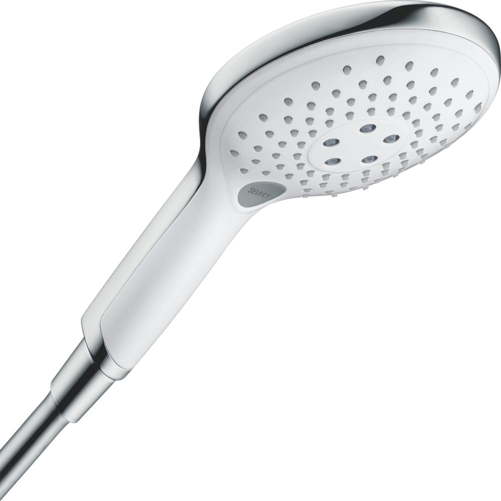 hansgrohe Raindance Select S 150 Hand Shower, 3 spray modes, white/chrome