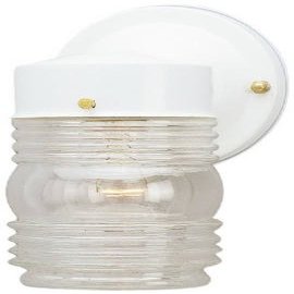 Westinghouse 6687800 White Jelly Jar Design Light Fixture