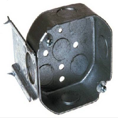 Raco 4 in. Octagon Steel Junction Box Gray