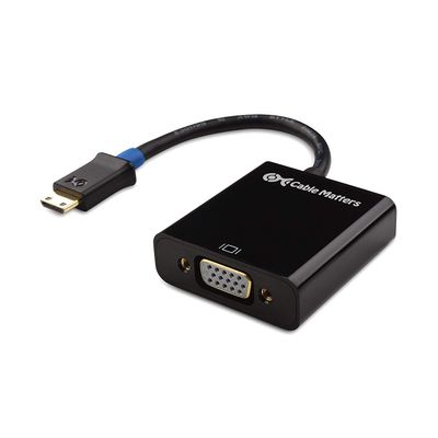 Cable Matters Mini HDMI to VGA Adapter (Mini HDMI to VGA Converter) in Black