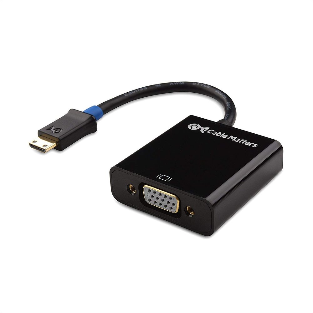 Cable Matters Mini HDMI to VGA Adapter (Mini HDMI to VGA Converter) in Black