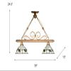 Springdale by Dale Tiffany STH17121 Dario 2-Light Island Fixture view 3
