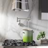 Moen Modern Spot Resist Stainless Wall Mount Swing Arm Folding Pot Filler, Double Jointed Kitchen Faucet, S665SRS view 2