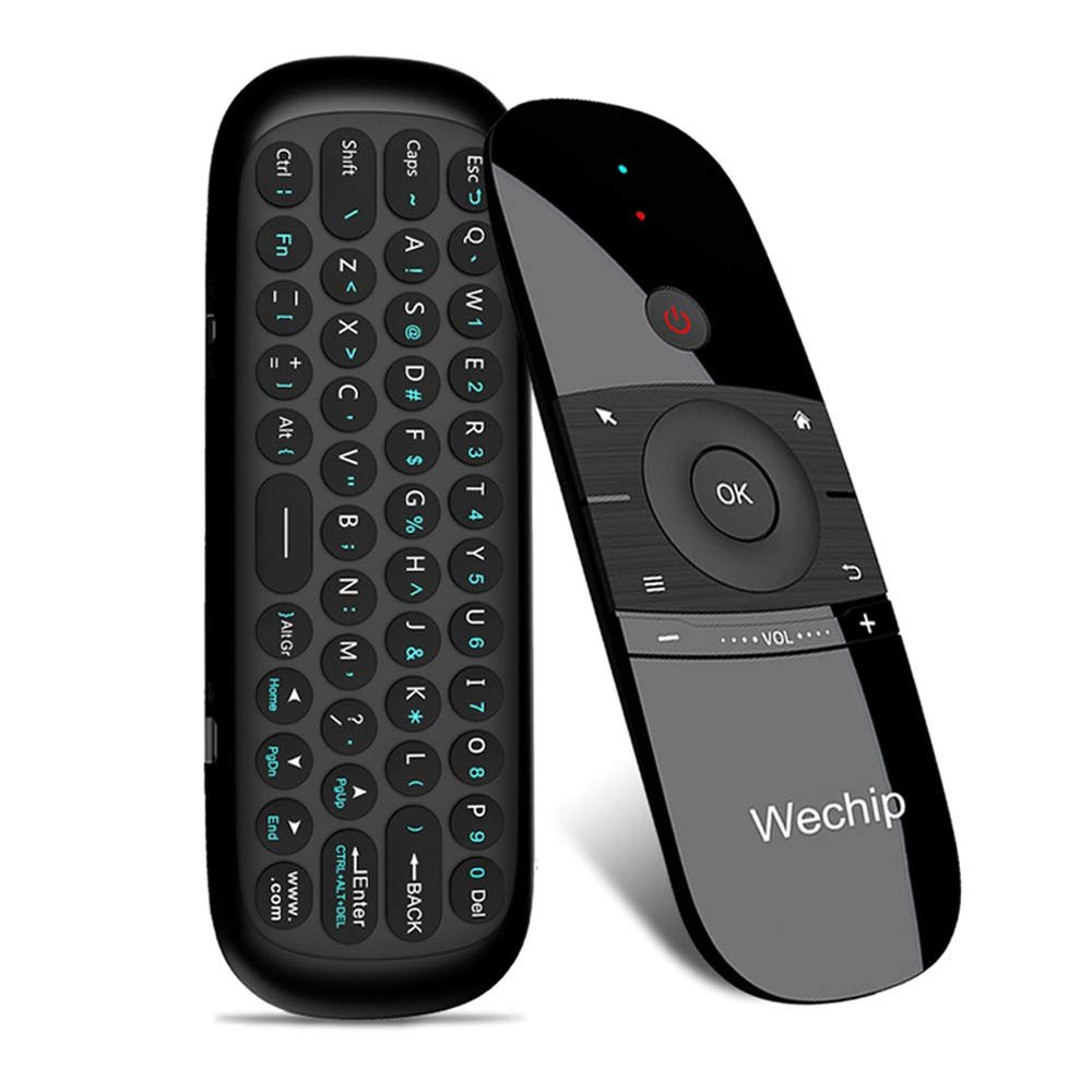 Upgrade WeChip W1 Air Mouse Romote Control with KeyboardIR/RF TV Remote Control for Nvidia Shield/Android TV Box/PC/Projector/HTPC/All-in-one PC