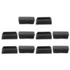 uxcell 10Pcs Home Rectangle Tube Inserts End Blanking Cap 48mmx24mm Black view 1