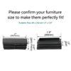 uxcell 10Pcs Home Rectangle Tube Inserts End Blanking Cap 48mmx24mm Black view 2