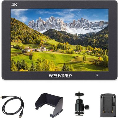 FEELWORLD T7PLUS 7 Inch Video Camera Monitor 4K HDMI Input/Output with 3D LUT Full HD IPS 1920x1200 for Film Video Making Rugged Aluminum Housing Sunshade and Mount