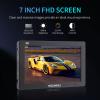 FEELWORLD T7PLUS 7 Inch Video Camera Monitor 4K HDMI Input/Output with 3D LUT Full HD IPS 1920x1200 for Film Video Making Rugged Aluminum Housing Sunshade and Mount view 2