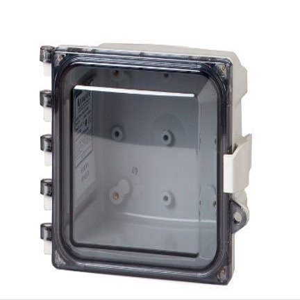 Attabox Clear Cover Enclosures, Size 6Lx6Wx4D inches: Clear Cover Configuration (Hinged, Latched, Padlockable) (AH664C)