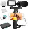 Movo Vlog Kit V7 - YouTube Starter Kit with Grip, Stereo Microphone, Light and Wireless Remote Vlogging Kit for iPhone, Android - iPhone Vlogging Kit view 1
